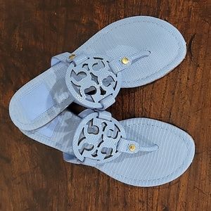 Tory Burch Miller Leather Logo Thong Sandal